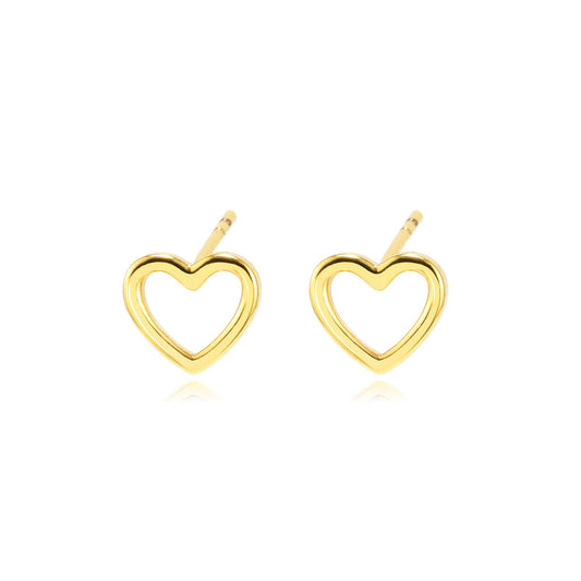 18ct Hearth Gold Filled Stud Earring