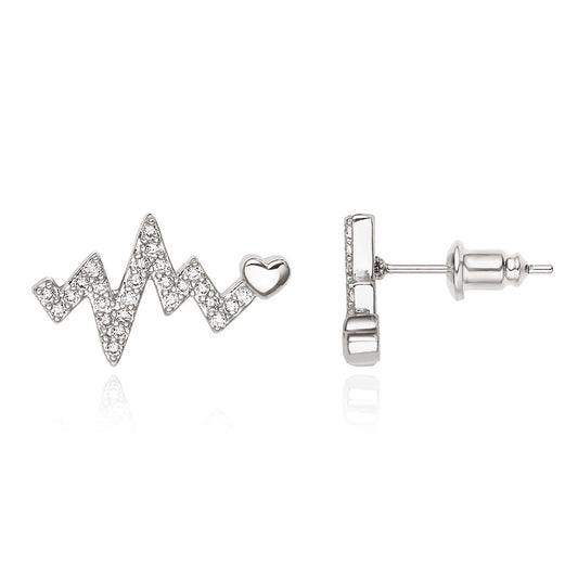 White Gold Filled Stud Earring