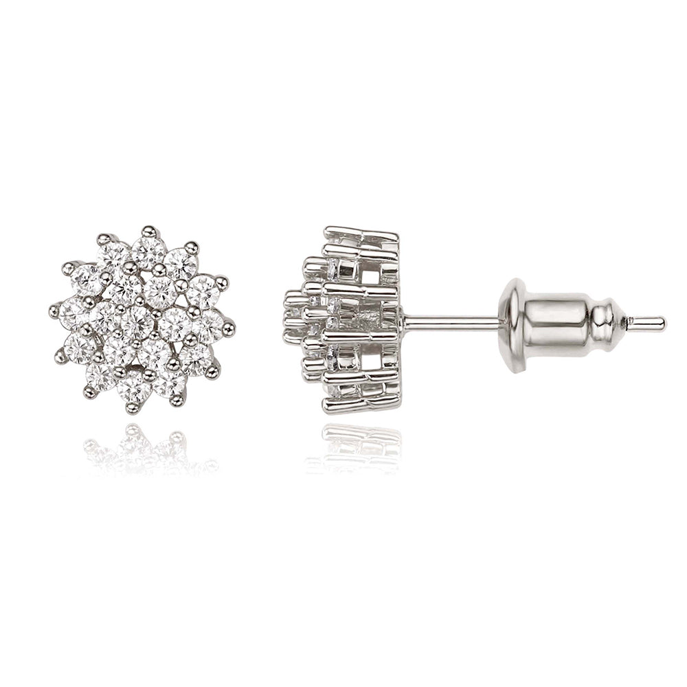 White Gold Filled Stud Earring