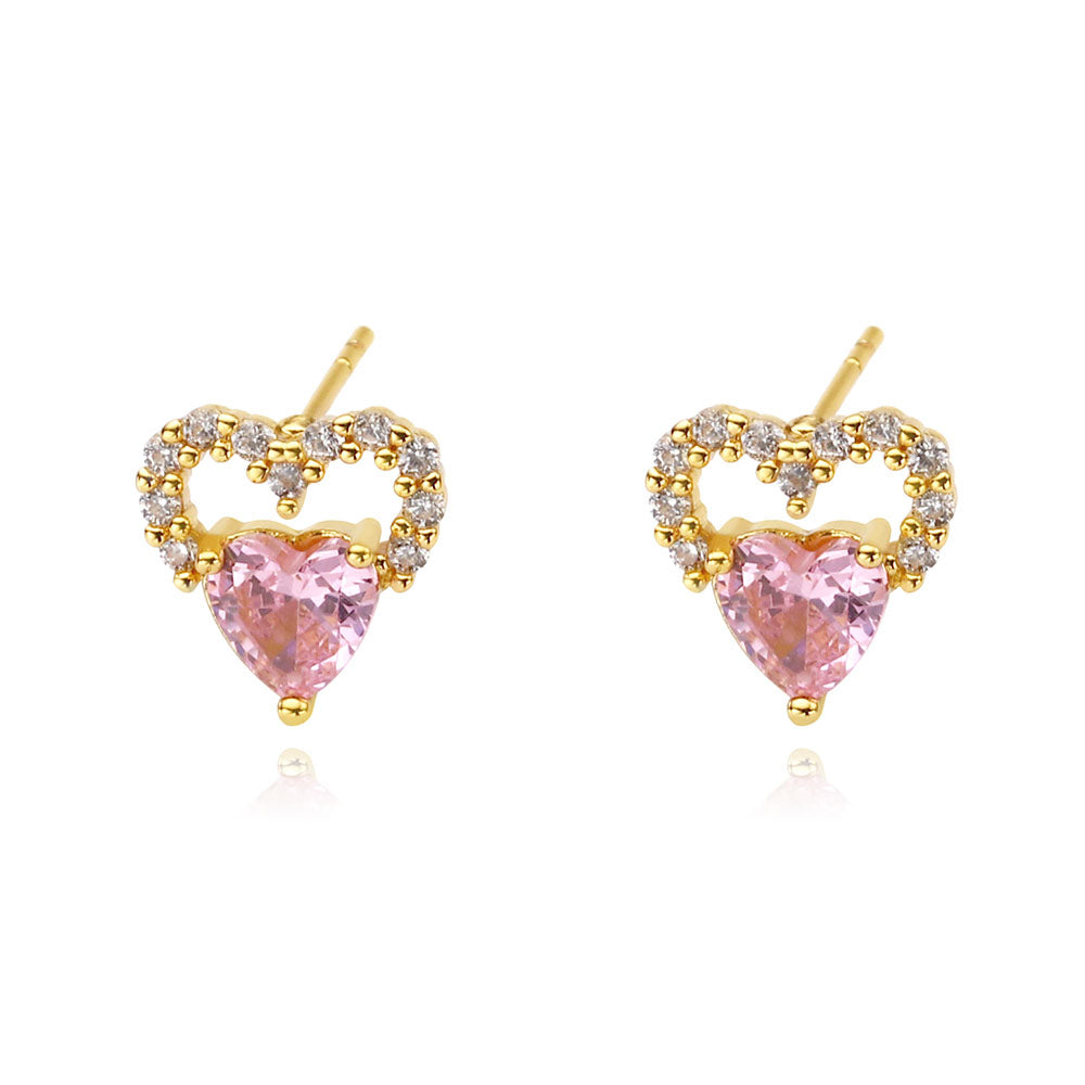 18ct Hearth Gold Filled Stud Earring