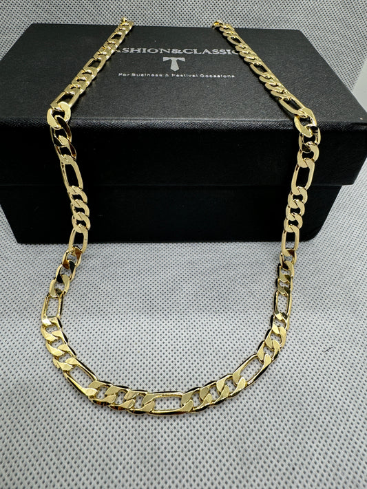 18ct Gold Filled Thick Figaro Necklace Chain