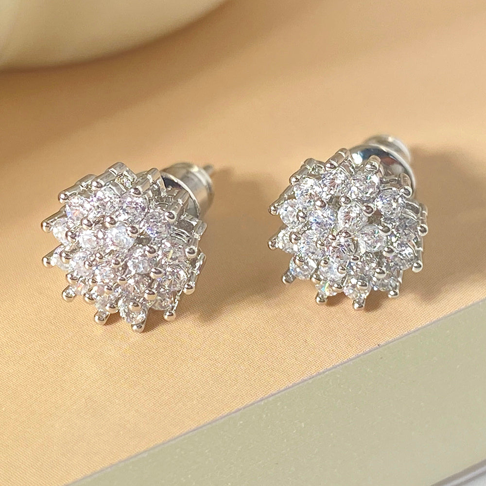 White Gold Filled Stud Earring