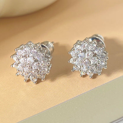 White Gold Filled Stud Earring