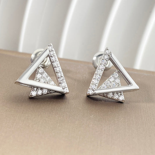 White Gold Filled Stud Earring